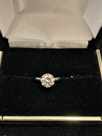 Unique Designer Solid White Gold Solitaire Diamond Engagement Ring - $10K Appraisal Value w/ CoA! } APR 57