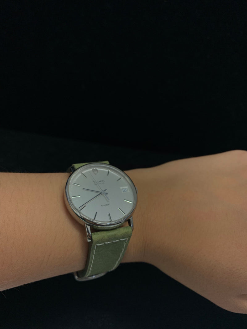 TUDOR Quartz-Powered Watch w/ White Gold Style Dial - $10K APR Value w/ CoA! APR 57