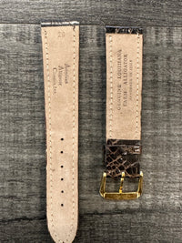 LOUISIANA FARM Brown Padded Stitched Alligator Watch Strap -$ VALUE 750 w/ CoA ! APR57