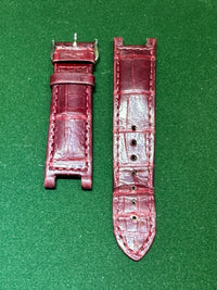 Cartier  Pasha Burgundy Padded Crocodile Watch Strap -$800.00 w/ CoA! APR57