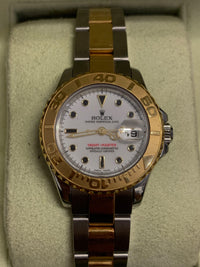 ROLEX Yacht-Master 18K Gold Watch w/ White Dial - $20K APR Value w/ CoA! APR 57