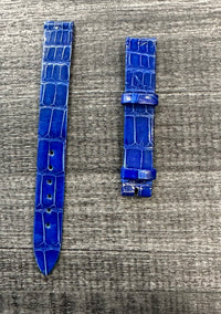 Audemars Piguet Blue Shiny Crocodile Watch Strap -$800.00 VALUE w/ CoA! APR57