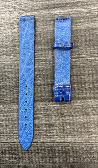 Audemars Piguet Blue Shiny Crocodile Watch Strap -$800.00 VALUE w/ CoA! APR57