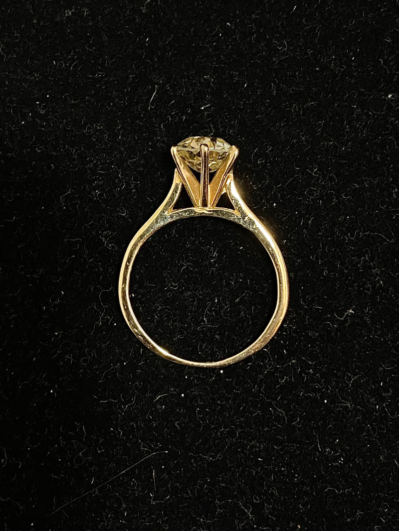 1930's Antique Design Solid Yellow Gold Diamond Solitaire Engagement Ring - $20K Appraisal Value w/CoA} APR 57