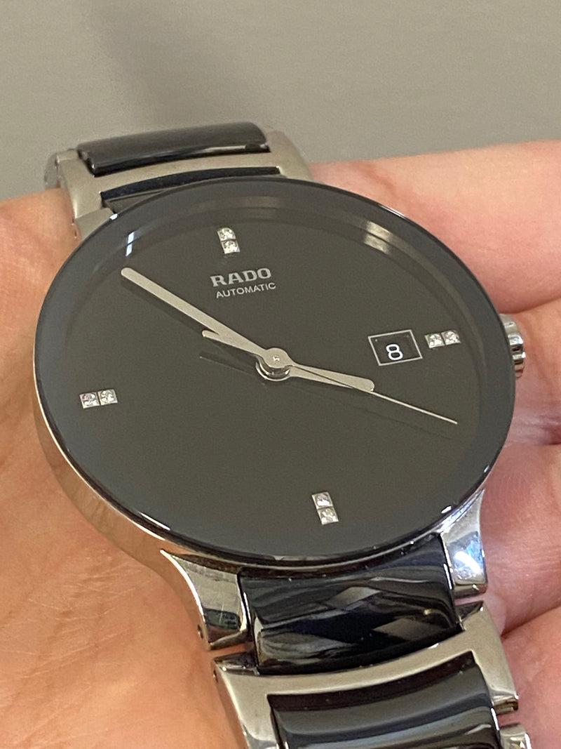 RADO Men s Extra Large Watch w 8 Diamond Markers Date Feature 7K APR w COA