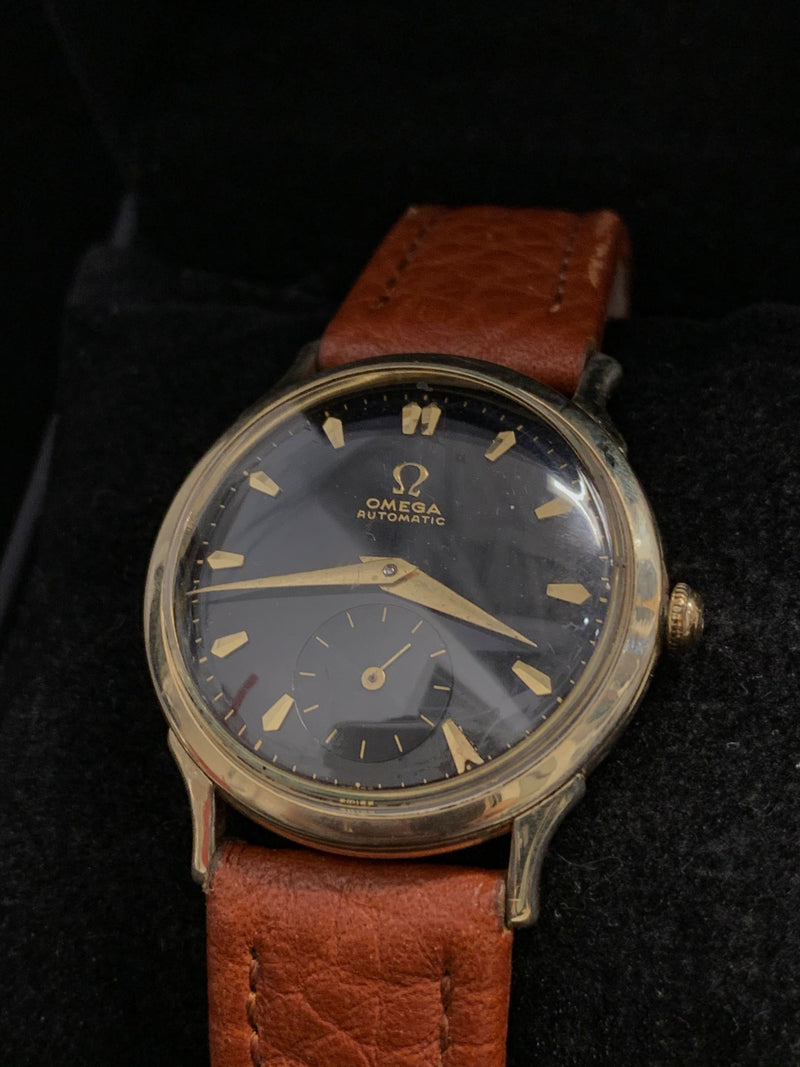 OMEGA Automatic Vintage c. 1950s Watch w/ Rare Black Dial -$8K APR Value w/ CoA! APR 57