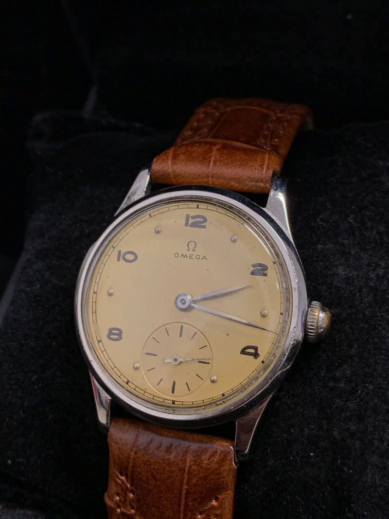 OMEGA Military Style Watch Vintage c. 1940s w/ Aged Dial - $10K APR Value w/ CoA! APR 57