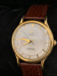 OMEGA 18K Yellow Gold Vintage c. 1950 Watch w/ Rare Bumper Movement - $12K APR Value w/ CoA! APR 57