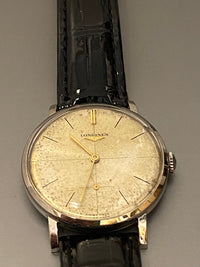 Longines Mens Watch c.1950s Stainless Steel Rare Beautifully Aged $6K APR& COA!! APR 57