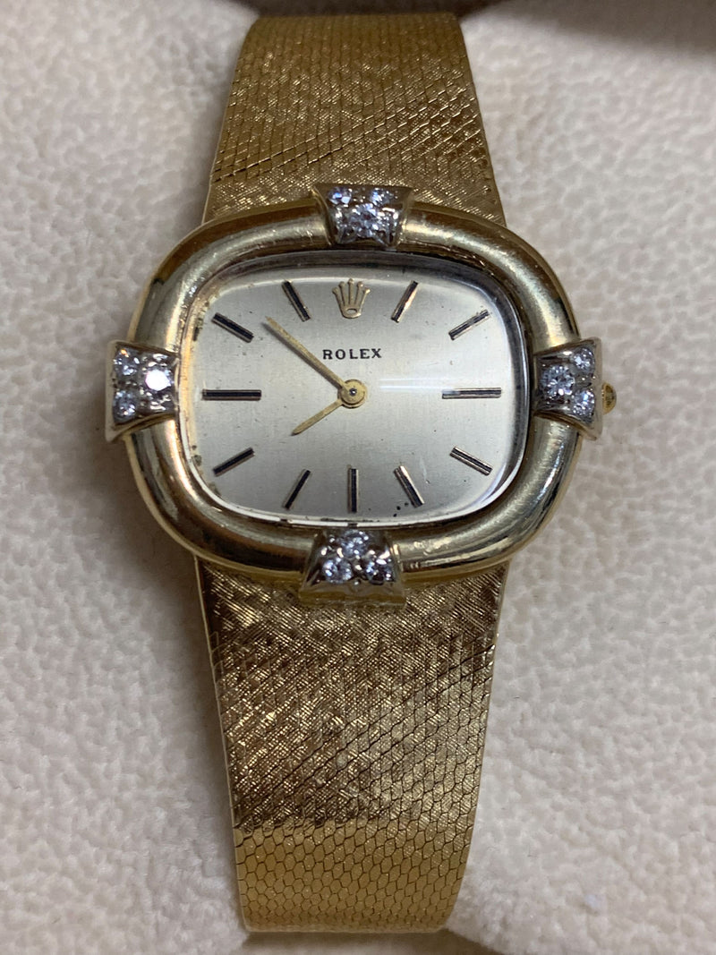 ROLEX Incredibly Rare Vintage 1990s Ladies Yellow Gold Wristwatch w/ Diamond Bezel - $30K Appraisal Value! ✓ APR 57