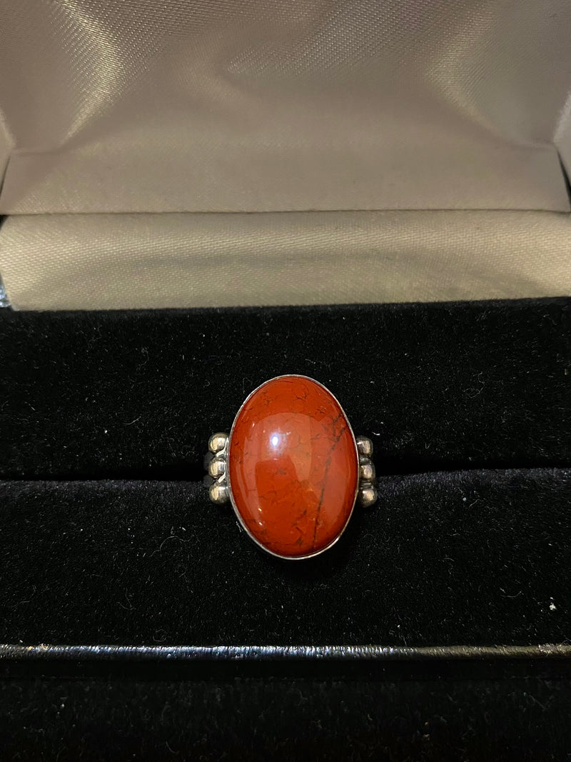 Unique Designer Sterling Silver with Chalcedony Cabochon Ring - $1.2K Appraisal Value w/CoA} APR 57