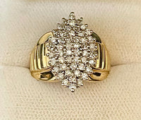 Unique Designer Solid Yellow/White Gold with 50 Diamonds Ring - $6K APR w/CoA! APR57