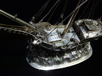 A German Silver Ship Inkstand Circa 1700s Intricate Detail w/ COA- $15K VALUE! APR 57