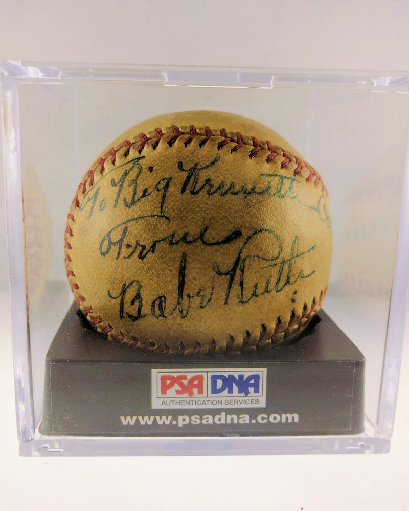 1930s Original Babe Ruth Single Signed Baseball Mint Condition w/ PSA/DNA COA- $50K VALUE APR 57