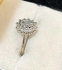 1920s Designer's Unique SWG with Aquamarine & Diamonds Ring - $7K APR w/CoA! APR57