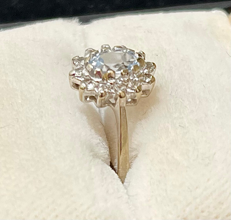 1920s Designer's Unique SWG with Aquamarine & Diamonds Ring - $7K APR w/CoA! APR57