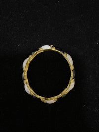 Unique Designer 18K Yellow Gold with Black & White Enamel Bangle Bracelet - $20K Appraisal Value w/CoA} APR 57