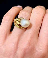 Buccellati style Flower Design Freshwater Pearl Ring in 18KYG - $8K APR Val w/CoA! APR57