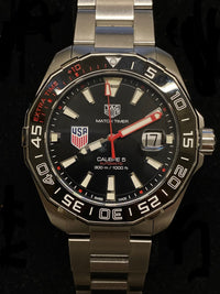 TAG HEUER Limited Edition #70/200 AquaRacer US Soccer Stainless Steel Men's Watch - $8K Appraisal Value! ✓ APR 57