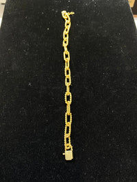 Intricate Contemporary Solid Yellow Gold Chain Bracelet - $6K Appraisal Value w/CoA} APR 57