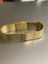 Baume & Mercier Vintage Solid Gold Mens Watch c.1970s 12 Diamonds $20KAP &COA!!! APR 57