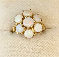 1940s Unique Handmade SYG 7-Opal Ring - $6K Appraisal Value w/CoA! APR57