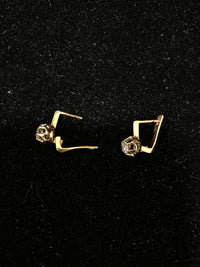 Unique Designer Solid Yellow Gold Drop Earrings with Diamonds - $15K Appraisal Value w/ CoA! } APR 57