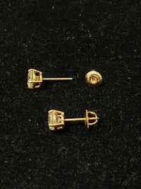 Unique Designer Solid Yellow Gold with 1.50 + Diamond Stud Earrings - $15K Appraisal Value w/ CoA! } APR 57