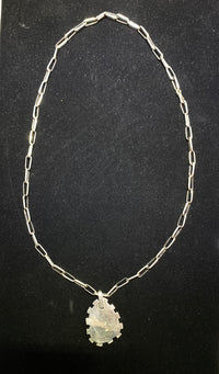 FRED GUERRO Sterling Silver Turquoise Pendant Chain Necklace - $3K Appraisal Value w/CoA} APR 57