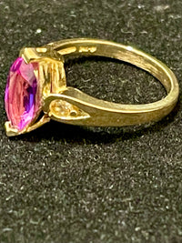 Unique SYG with Marquise shape Tourmaline & Diamonds Ring - $3K APR Value w/CoA! APR57