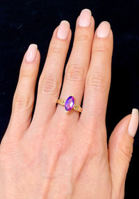 Unique SYG with Marquise shape Tourmaline & Diamonds Ring - $3K APR Value w/CoA! APR57