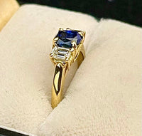 Tiffany & Co. 18KYG with Sapphire & Diamond Ring $30K Appraisal value w/CoA! APR57