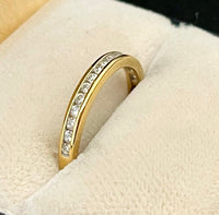 1920s European Design 18KYG Channel setting Diamond Band Ring - $4K APR Value w/CoA! APR57
