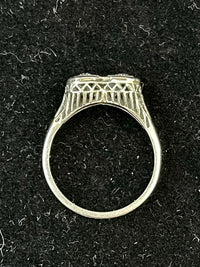 1920s Design Intricate Filigree SWG Old Mine Diamond Ring - $8K APPR Value w/CoA! APR57