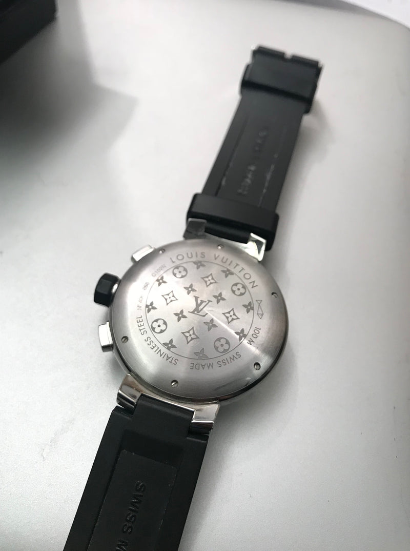 Louis Vuitton Tabour Men's LTDE in SS chronograph Auto w/ COA $15k Apr. APR 57