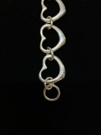 TIFFANY & CO. Vintage 1980s Elsa Peretti .925 Sterling Silver Heart Link Bracelet - $3K Appraisal Value w/CoA} APR 57