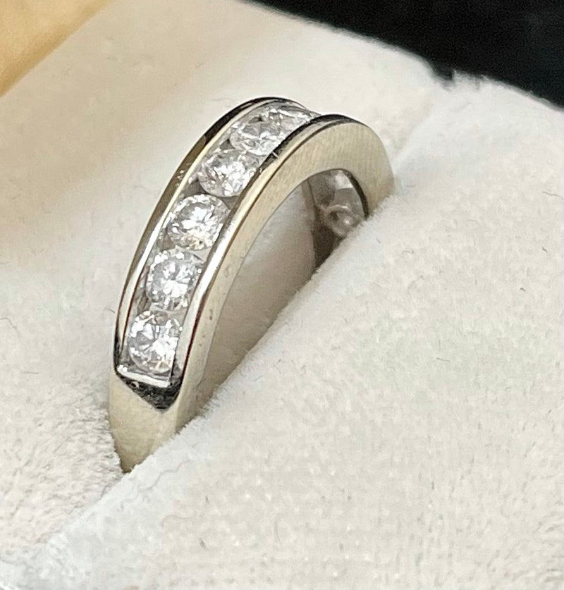 Unique Designer SWG Channel setting Diamond Band Ring - $8K Appraisal Value w/CoA! APR57