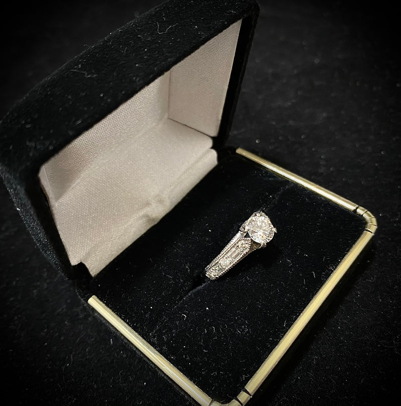 Beautiful Designer Platinum Engagement Ring with 65 Diamonds! - $40K Appraisal Value w/CoA} APR57