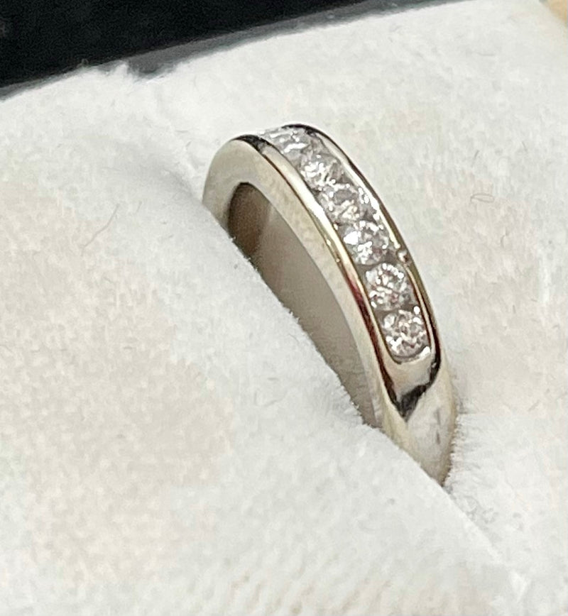 Unique Designer SWG Channel setting Diamond Band Ring - $6K Appraisal Value w/CoA! APR57