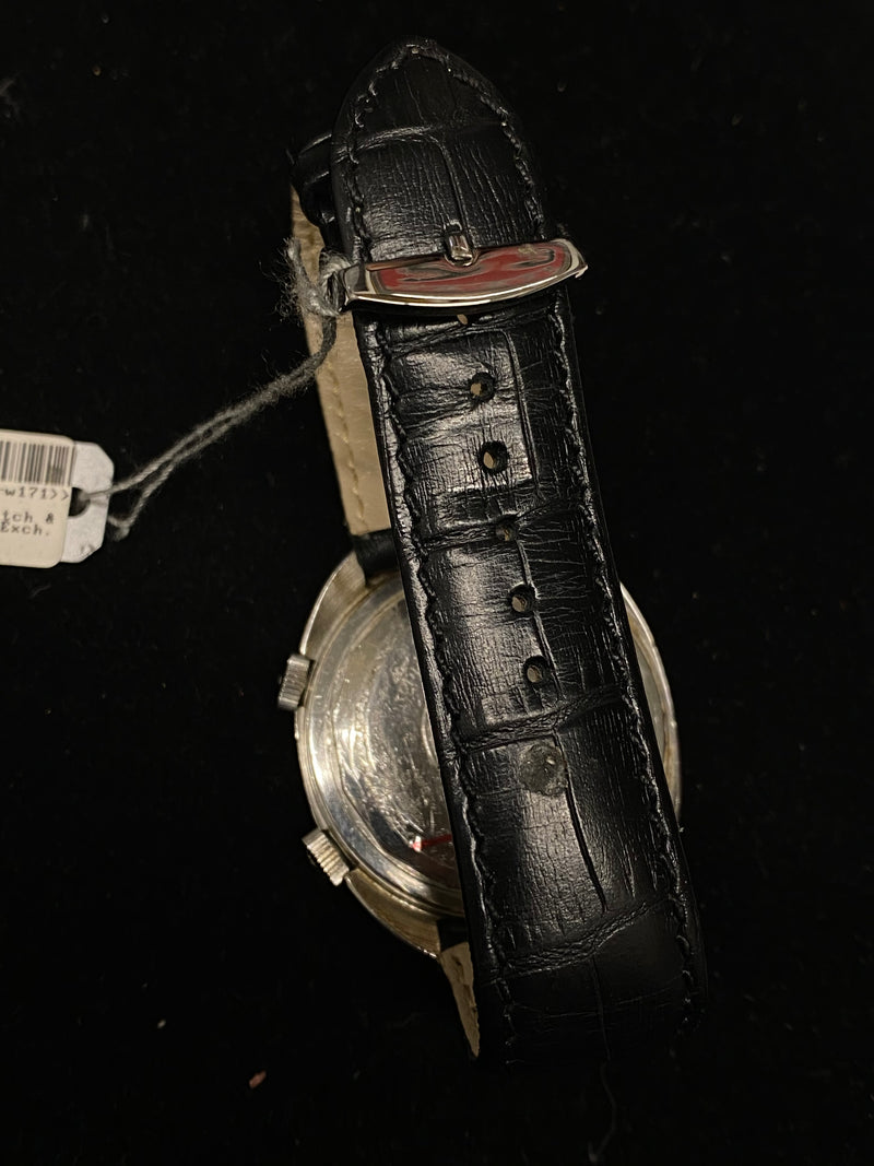 JAEGER LECOULTRE Vintage 1950's Alarm SS Automatic w/ Rare Blue Orange Dial - $15K Appraisal Value! ✓ APR 57