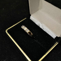 Unique Designer 18K Yellow Gold Half-Eternity Ring with Channel-set Diamonds - $15K Appraisal Value w/ CoA } APR57