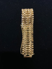BEAUTIFUL Vintage Solid Rose Gold Wide-Link Bracelet - $12K Appraisal Value w/ CoA }✓ APR 57