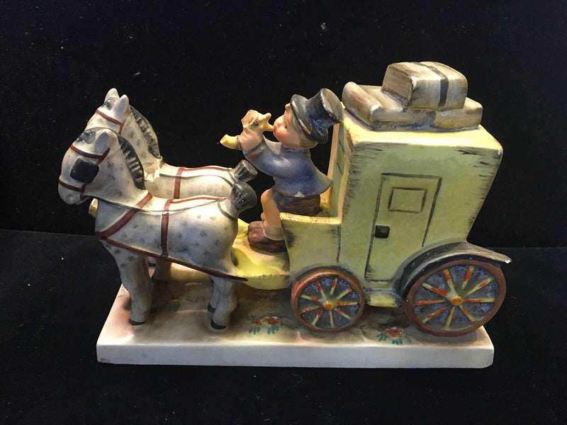 GOEBEL HUMMEL "Mail Is Here" Horses and Carriage Figurine, C. 1960s - $1.5K VALUE* APR 57