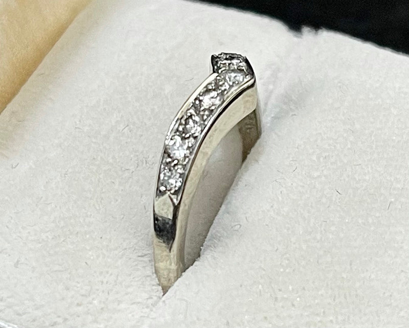 1940s Unique Design SWG with 9 Diamonds Ring - $5K Appraisal Value w/CoA! APR57