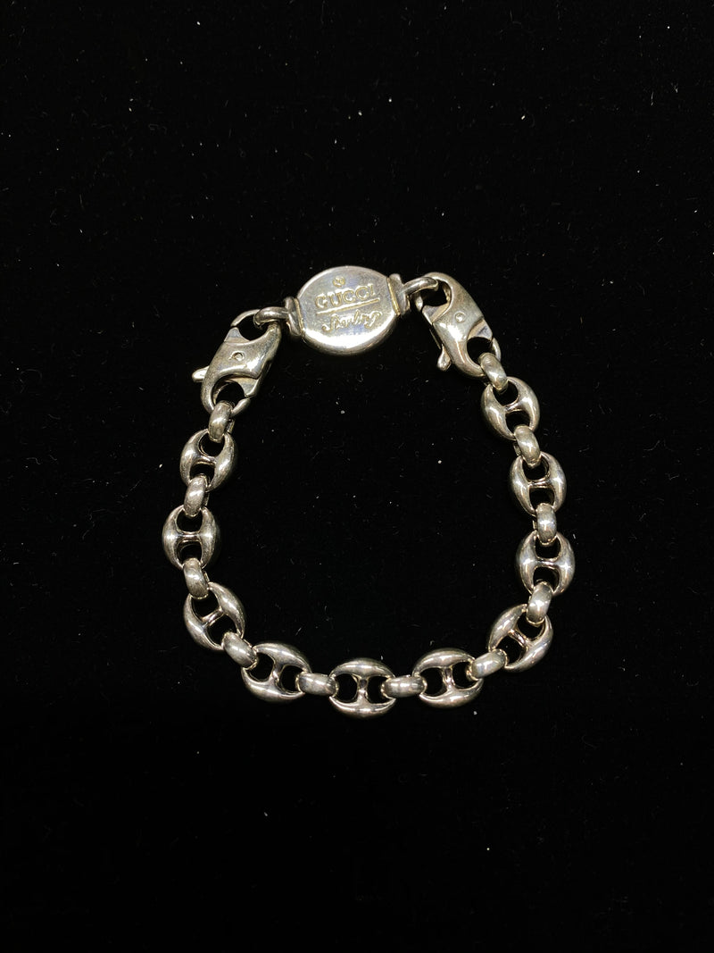 GUCCI Vintage Sterling Silver Link Bracelet - $3K Appraisal Value w/CoA} APR 57