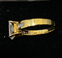 18K Yellow Gold Engagement Ring with Radiant-cut Diamonds & Accent Stones - $60K Appraisal Value w/CoA} APR57