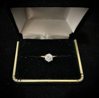 Beautiful Designer Solid Yellow Gold Diamond Solitaire Engagement Ring - $15K Appraisal Value w/CoA} APR57