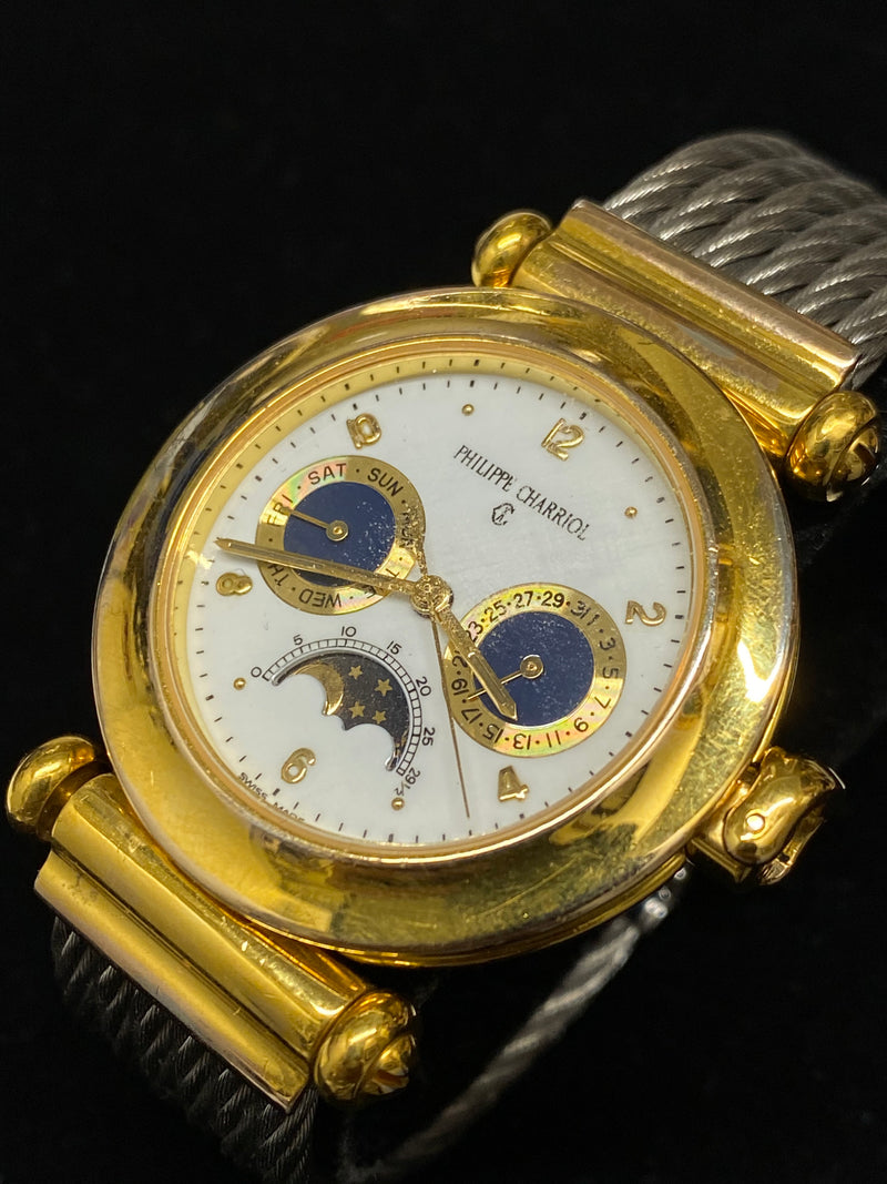 PHILIPPE CHARRIOL Limited Edition Christopher Columbus 500-Year Anniversary 1992 Watch w/ Moon Phase Indicator - $6K Appraisal Value! ✓ APR 57