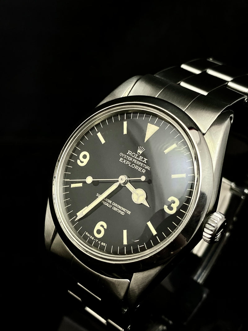 ROLEX Explorer I Stainless Steel 1965 Oyster Perpetual Watch - $100K Appraisal Value! APR57