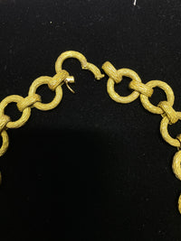 1970's Unique Designer 18K Yellow Gold Textured Chain Necklace - $35K Appraisal Value w/ CoA} APR 57